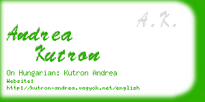 andrea kutron business card